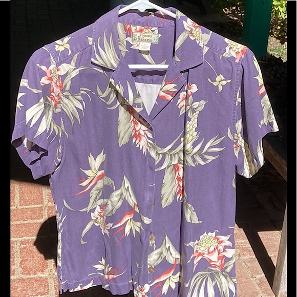 Tommy Bahama Silk Tropical Hawaiian Button Front Shirt - Picture 8 of 16